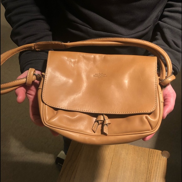 Brown leather shoulder bag - real leather - Picture 2 of 3
